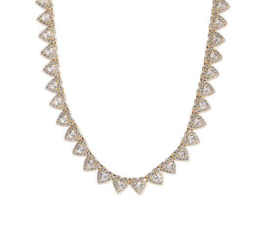 Hearts tennis necklace