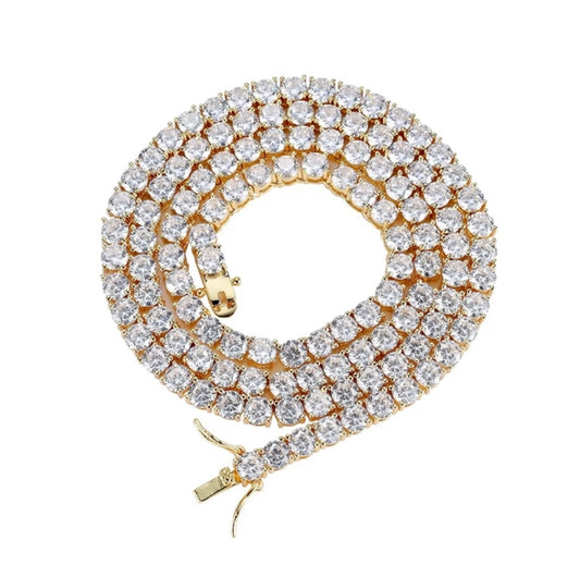 Diamanté tennis necklace