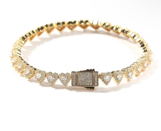 Hearts tennis bracelet