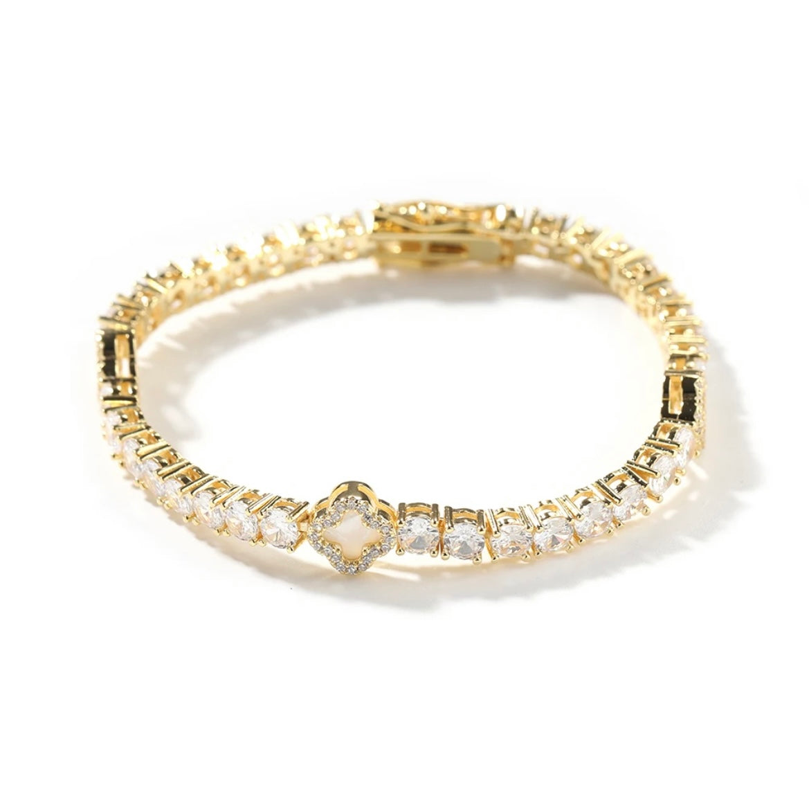 Gold clove tennis bracelets
