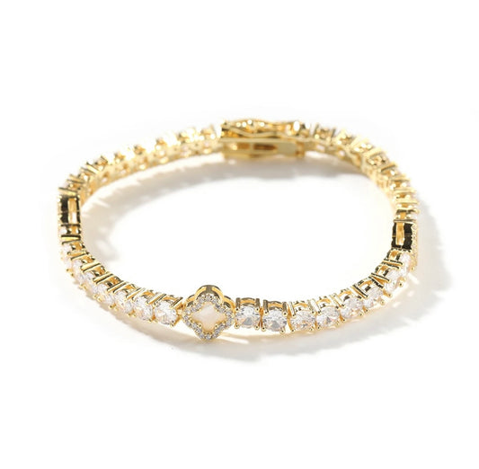 Gold clove tennis bracelets